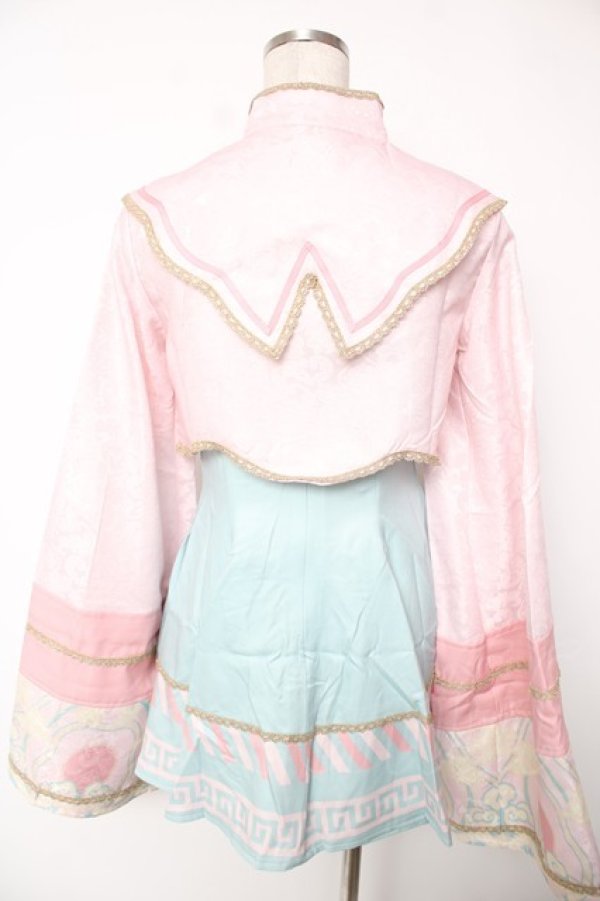 画像2: 櫻姫 / キョンシーロリィタ フルセット S ピンク×サックス Y-25-12-22-124-LO-OP-SZ-ZY (2)