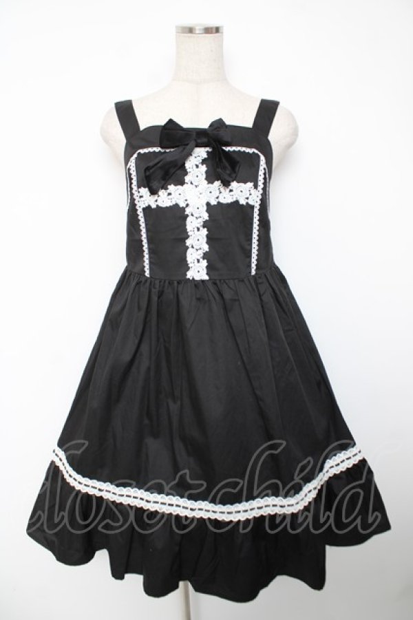 画像1: Eri Aino's collaboration / シャーロットの水曜日 ジャンパースカート L 中黒 Y-25-12-22-125-LO-OP-SZ-ZY (1)