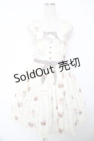 画像: Angelic Pretty / Chocolate Teatimeジャンパースカート  イエロー Y-25-12-22-127-AP-OP-SZ-ZY