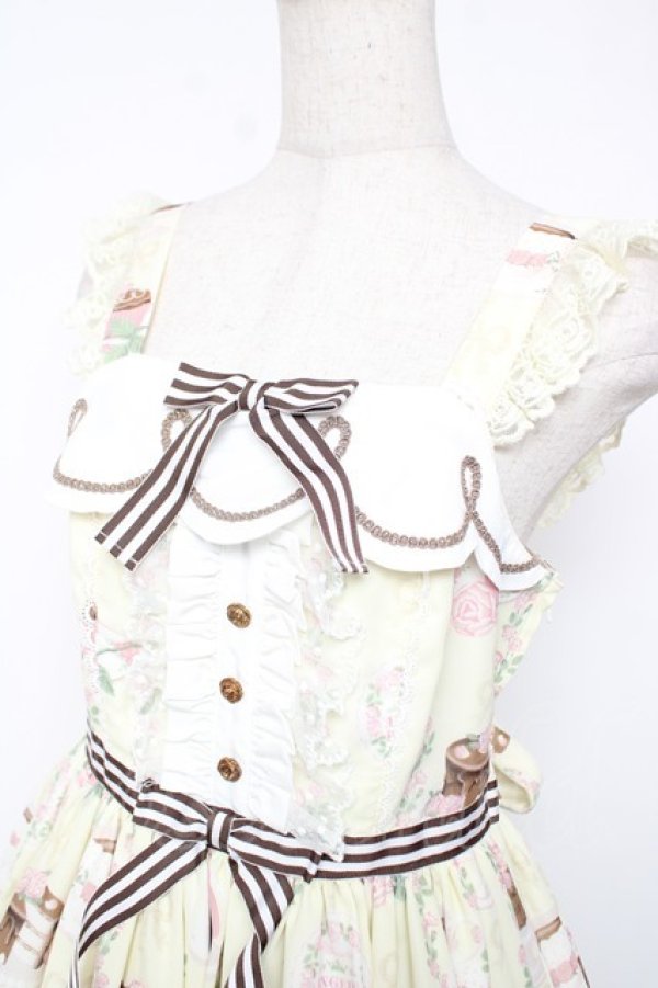 画像3: Angelic Pretty / Chocolate Teatimeジャンパースカート  イエロー Y-25-12-22-127-AP-OP-SZ-ZY (3)
