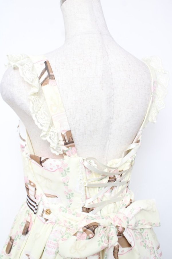 画像5: Angelic Pretty / Chocolate Teatimeジャンパースカート  イエロー Y-25-12-22-127-AP-OP-SZ-ZY (5)