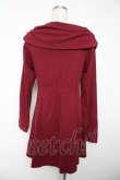 画像2: axes femme / リボンカラーチュニック M ワイン Y-25-12-22-133-AX-OP-SZ-ZY (2)