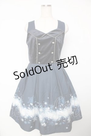 画像: axes femme POETIQUE / スノークリスタルノースリワンピース M 紺 Y-25-12-22-139-AX-OP-SZ-ZI