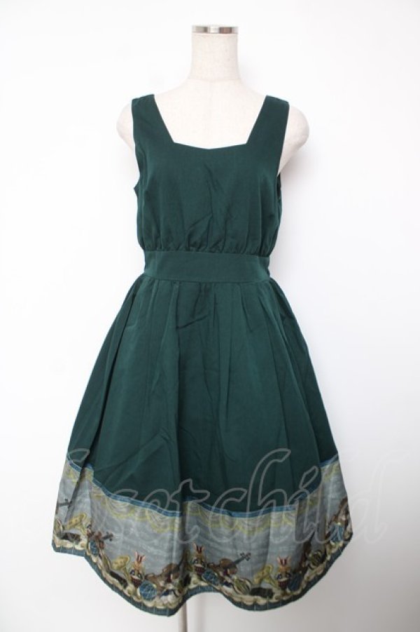 画像1: axes femme POETIQUE / トイマーチノースリワンピース M Dグリーン Y-25-12-22-140-AX-OP-SZ-ZY (1)