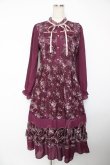 画像1: axes femme / フラワープリントレーシーワンピース M ワイン Y-25-12-22-146-AX-OP-SZ-ZY (1)