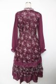 画像2: axes femme / フラワープリントレーシーワンピース M ワイン Y-25-12-22-146-AX-OP-SZ-ZY (2)