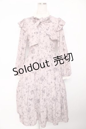 画像: axes femme POETIQUE / トワルドジュイ風花柄ワンピース M ピンク Y-25-12-22-149-AX-OP-SZ-ZY