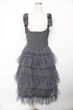 画像: FLC / 皆方由衣コラボワンピース S 中灰 Y-25-12-22-153-LO-OP-SZ-ZY