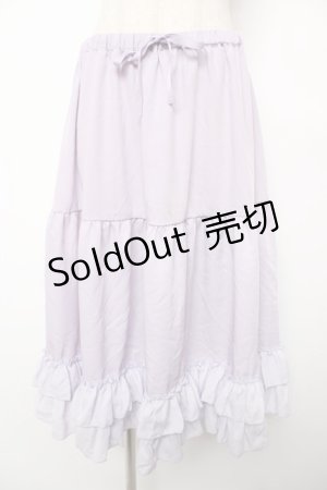 画像: axes femme Kawaii / ミディフリルペチスカート M ラベンダー Y-25-12-22-167-AX-SK-SZ-ZY