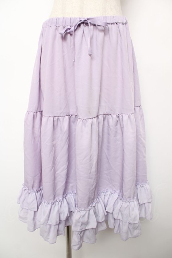 画像1: axes femme kawaii / ミディフリルペチスカート M ラベンダー Y-25-12-22-167-AX-SK-SZ-ZY (1)