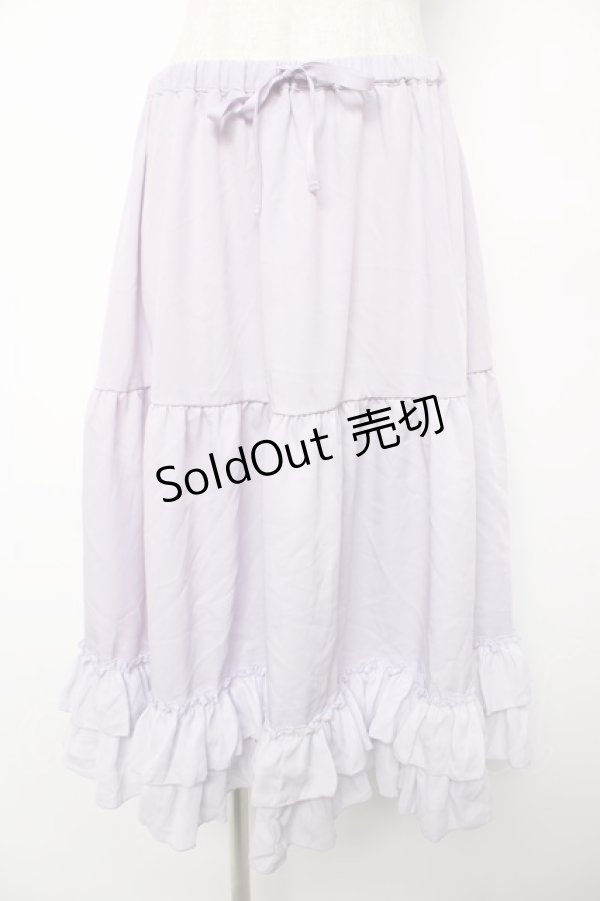 画像1: axes femme Kawaii / ミディフリルペチスカート M ラベンダー Y-25-12-22-167-AX-SK-SZ-ZY (1)