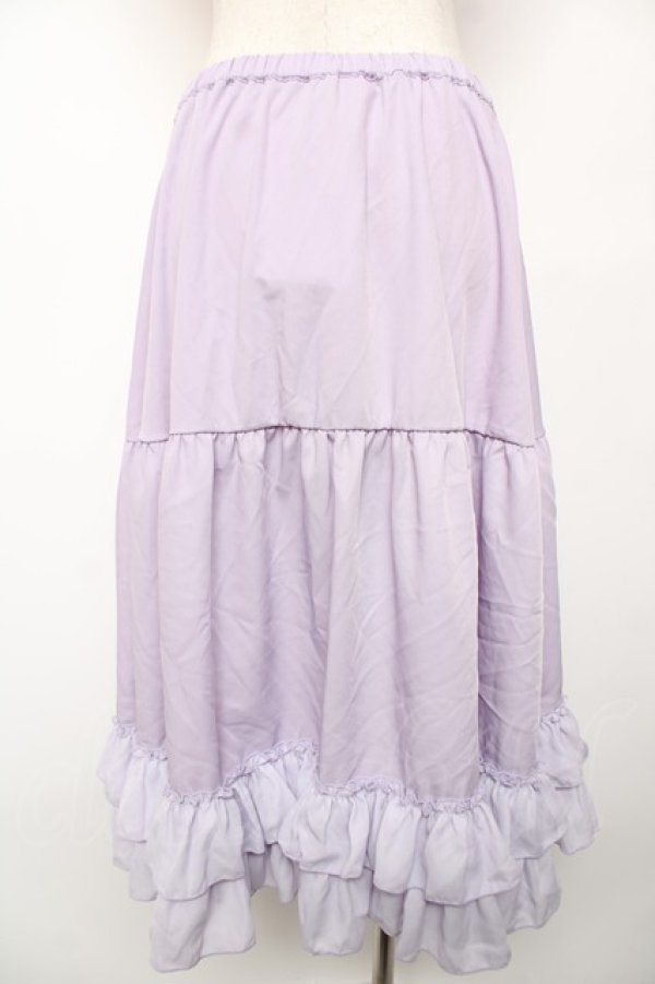 画像2: axes femme kawaii / ミディフリルペチスカート M ラベンダー Y-25-12-22-167-AX-SK-SZ-ZY (2)