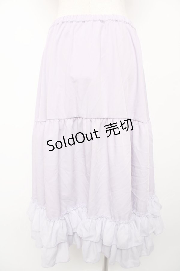 画像2: axes femme Kawaii / ミディフリルペチスカート M ラベンダー Y-25-12-22-167-AX-SK-SZ-ZY (2)