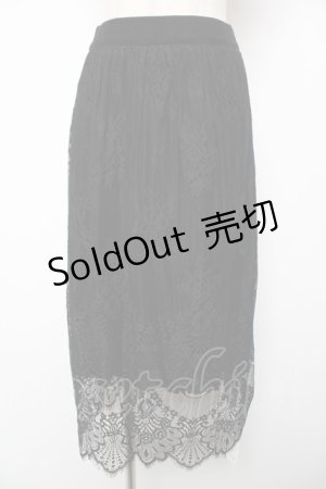 画像: axes femme / リバーシブルレーススカート M 黒 Y-25-12-22-169-AX-SK-SZ-ZS