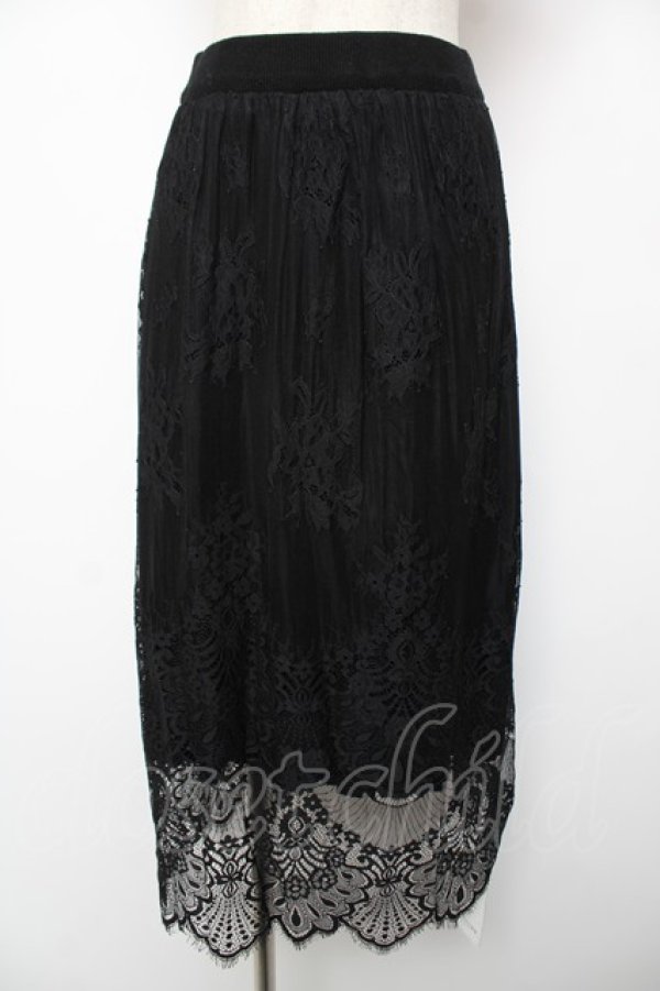 画像1: axes femme / リバーシブルレーススカート M 黒 Y-25-12-22-169-AX-SK-SZ-ZY (1)