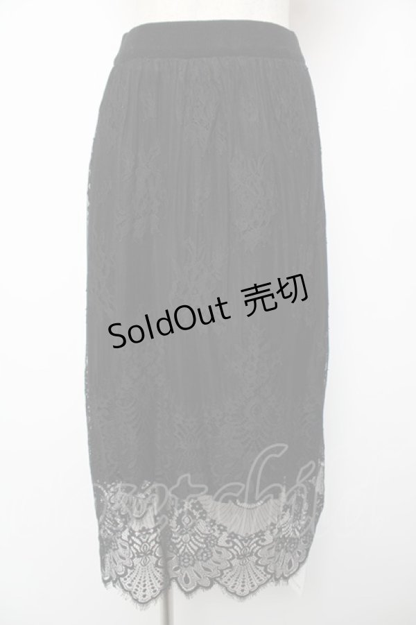 画像1: axes femme / リバーシブルレーススカート M 黒 Y-25-12-22-169-AX-SK-SZ-ZS (1)