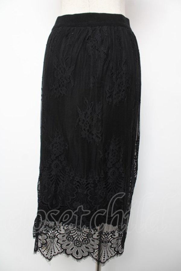 画像2: axes femme / リバーシブルレーススカート M 黒 Y-25-12-22-169-AX-SK-SZ-ZY (2)