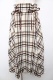 画像1: axes femme / レースアップ起毛チェックスカート F 生成り Y-25-12-22-175-AX-SK-SZ-ZY (1)