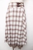 画像1: axes femme / ビッグチェックミディスカート F ベージュ Y-25-12-22-176-AX-SK-SZ-ZS (1)