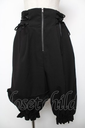 画像: NIBBLE POISON / バルーンアシメフリルパンツ M 黒 Y-25-12-22-178-PU-PA-SZ-ZY