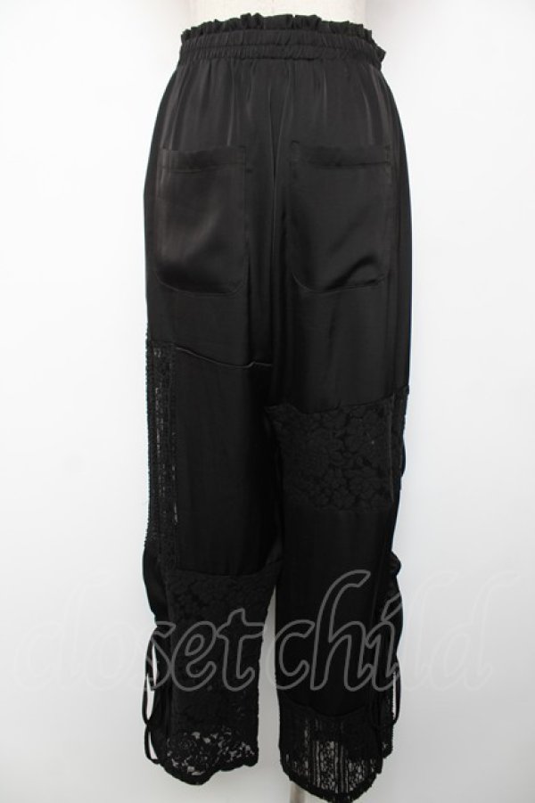 画像2: Candy Stripper / LACY PATCH WORK DROST PANTS 2 ブラック Y-25-12-22-179-PU-PA-SZ-ZY (2)