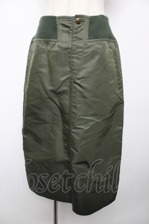 画像1: Jane Marple Dans Le Salon / Material mixスカート M カーキ Y-25-12-22-181-JM-SK-SZ-ZY (1)