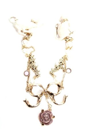 画像: axes femme / リボンキャット襟クリップ  ゴールド Y-25-12-22-002-AX-AC-SZ-ZY