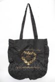 画像1: BABY, THE STARS SHINE BRIGHT / ブラックフリルトートバッグ  黒 Y-25-12-22-023-BA-BG-SZ-ZY (1)