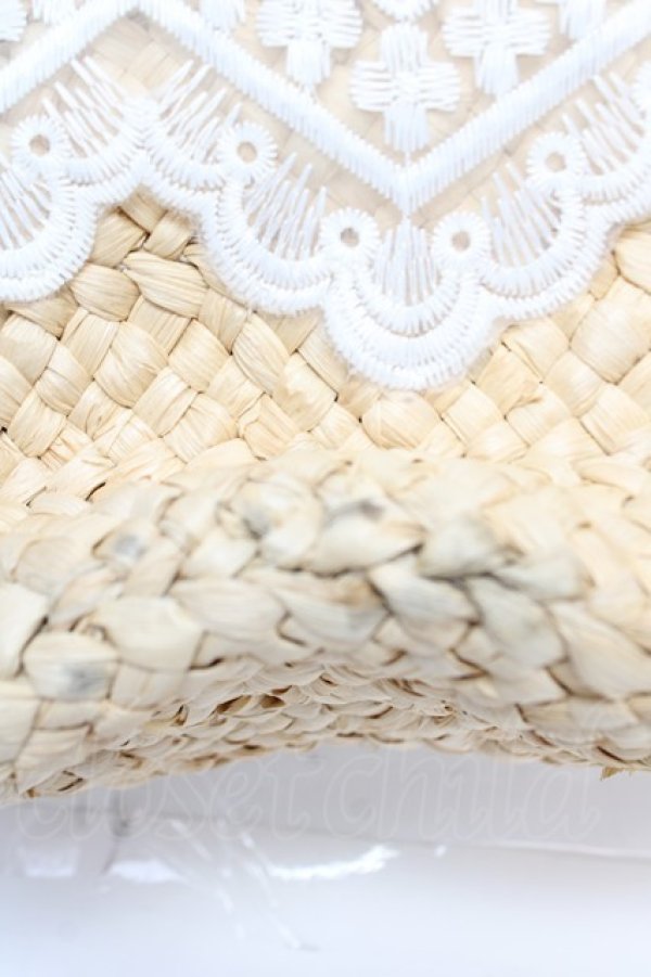 画像3: axes femme / レース×リボンかごバッグ  赤 Y-25-12-22-026-AX-BG-SZ-ZY (3)