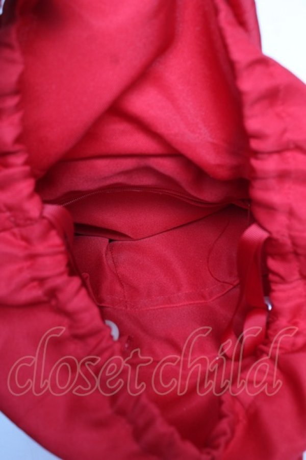 画像4: axes femme / レース×リボンかごバッグ  赤 Y-25-12-22-026-AX-BG-SZ-ZY (4)