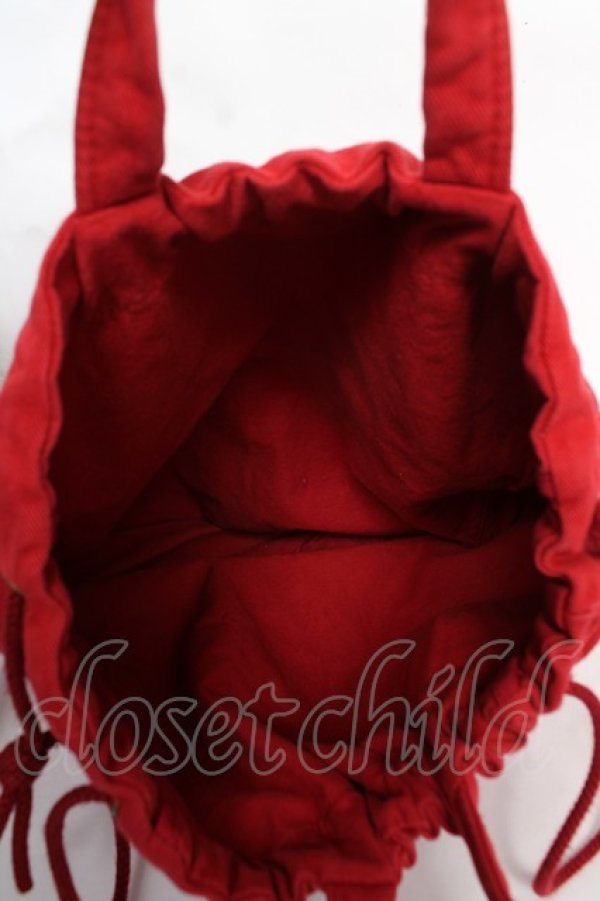 画像3: PINK HOUSE / デニム巾着トートバッグ  赤 Y-25-12-22-036-LO-BG-SZ-ZY (3)