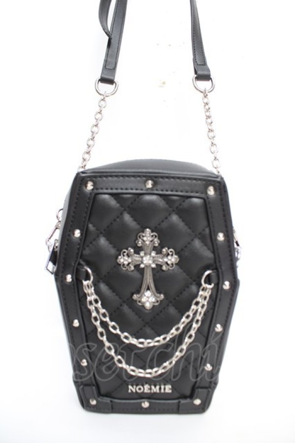 画像1: NOEMIE / 棺桶キルティングショルダーバッグ  黒 Y-25-12-22-039-LO-BG-SZ-ZY (1)