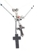 画像1: SEX POT ReVeNGe / クロス×十字2連ネックレス  シルバー Y-25-12-23-001-SP-AC-SZ-ZY (1)