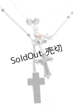 画像: SEX POT ReVeNGe / クロス×十字2連ネックレス  シルバー Y-25-12-23-001-SP-AC-SZ-ZY