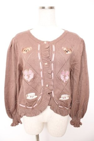 画像: axes femme kawaii / RosyBearニットカーデ M モカ Y-25-12-23-042-AX-TO-SZ-ZY