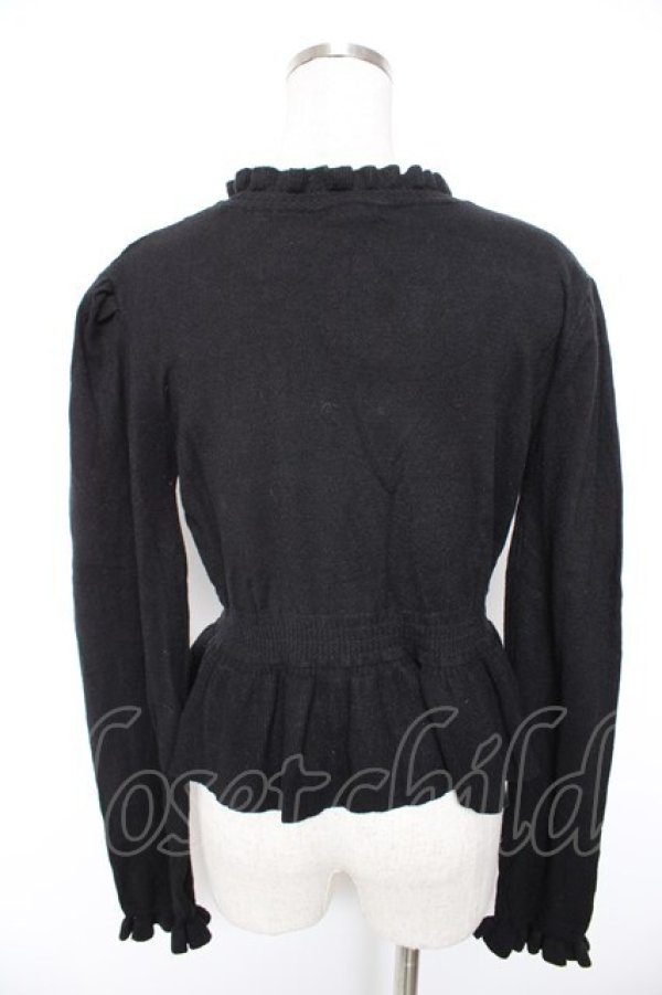 画像2: axes femme / カメオ付ペプラムニット F 黒 Y-25-12-23-048-AX-TO-SZ-ZY (2)