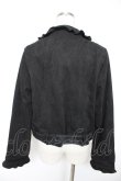 画像2: axes femme POETIQUE / スエードフリルライダースジャケット M 黒 Y-25-12-23-049-AX-JA-SZ-ZY (2)