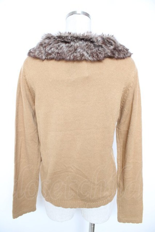 画像2: axes femme / ファーティペ付属レースカーディガン M キャメル Y-25-12-23-050-AX-TO-SZ-ZY (2)