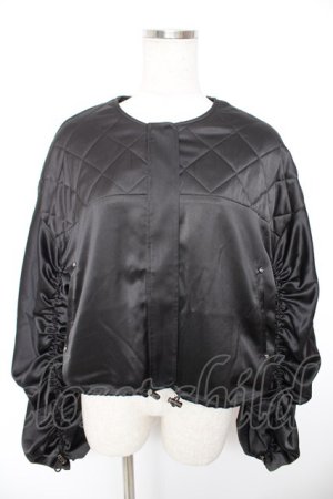 画像: axes femme / キルティングショートブルゾン F 黒 Y-25-12-23-060-AX-TO-SZ-ZY