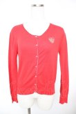画像1: Emily Temple cute / ハート刺繍カーディガン  赤 Y-25-12-23-068-ET-TO-SZ-ZY (1)