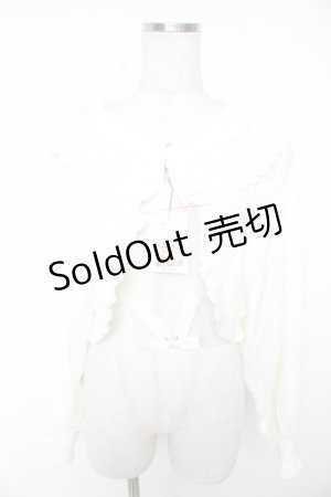 画像: Amavel / ロマンティックレースすかし編みカーディガン  アイボリー Y-25-12-23-069-CA-TO-SZ-ZY