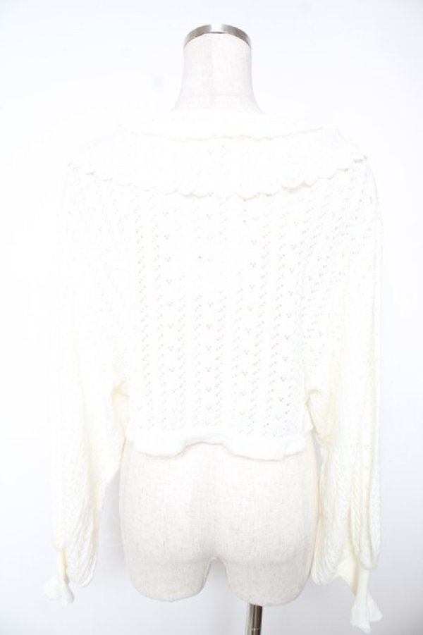 画像2: Amavel / ロマンティックレースすかし編みカーディガン  アイボリー Y-25-12-23-069-CA-TO-SZ-ZY (2)