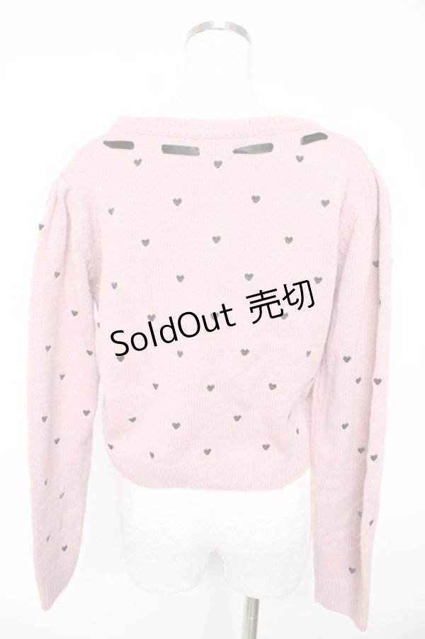 画像2: evelyn / ハート刺繍ニット  ピンク Y-25-12-23-073-LO-TO-SZ-ZS (2)