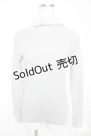 画像: merry jenny / レースリブニット F グレー Y-25-12-23-076-LO-TO-SZ-ZI