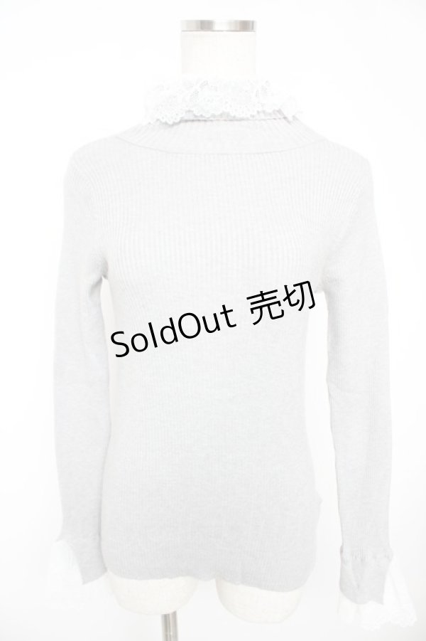 画像1: merry jenny / レースリブニット F グレー Y-25-12-23-076-LO-TO-SZ-ZI (1)