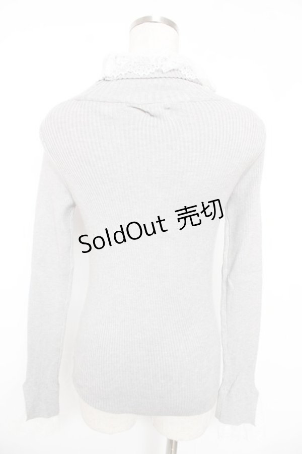 画像2: merry jenny / レースリブニット F グレー Y-25-12-23-076-LO-TO-SZ-ZI (2)