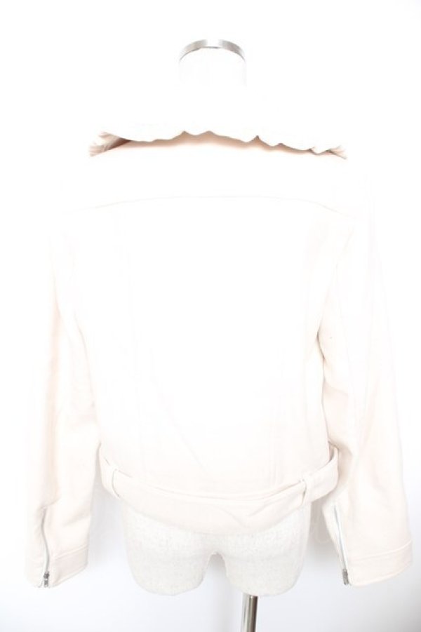 画像2: Ank Rouge / フリルライダースジャケット M ベージュ Y-25-12-23-082-CA-JA-SZ-ZY (2)