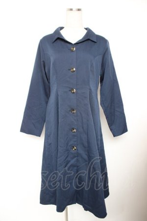 画像: an another angelus / 変形カラープリーツレース切替コート F ネイビー Y-25-12-23-083-CA-CO-SZ-ZY