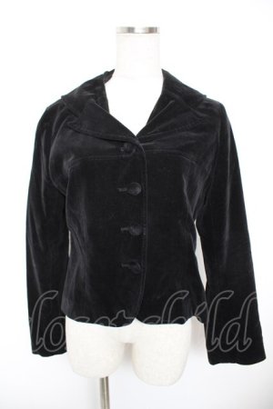 画像: Emily Temple cute / 別珍ジャケット  黒 Y-25-12-23-085-ET-JA-SZ-ZY