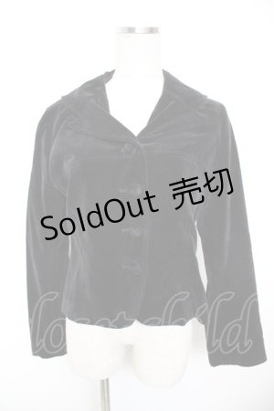 画像: Emily Temple cute / 別珍ジャケット  黒 Y-25-12-23-085-ET-JA-SZ-ZY